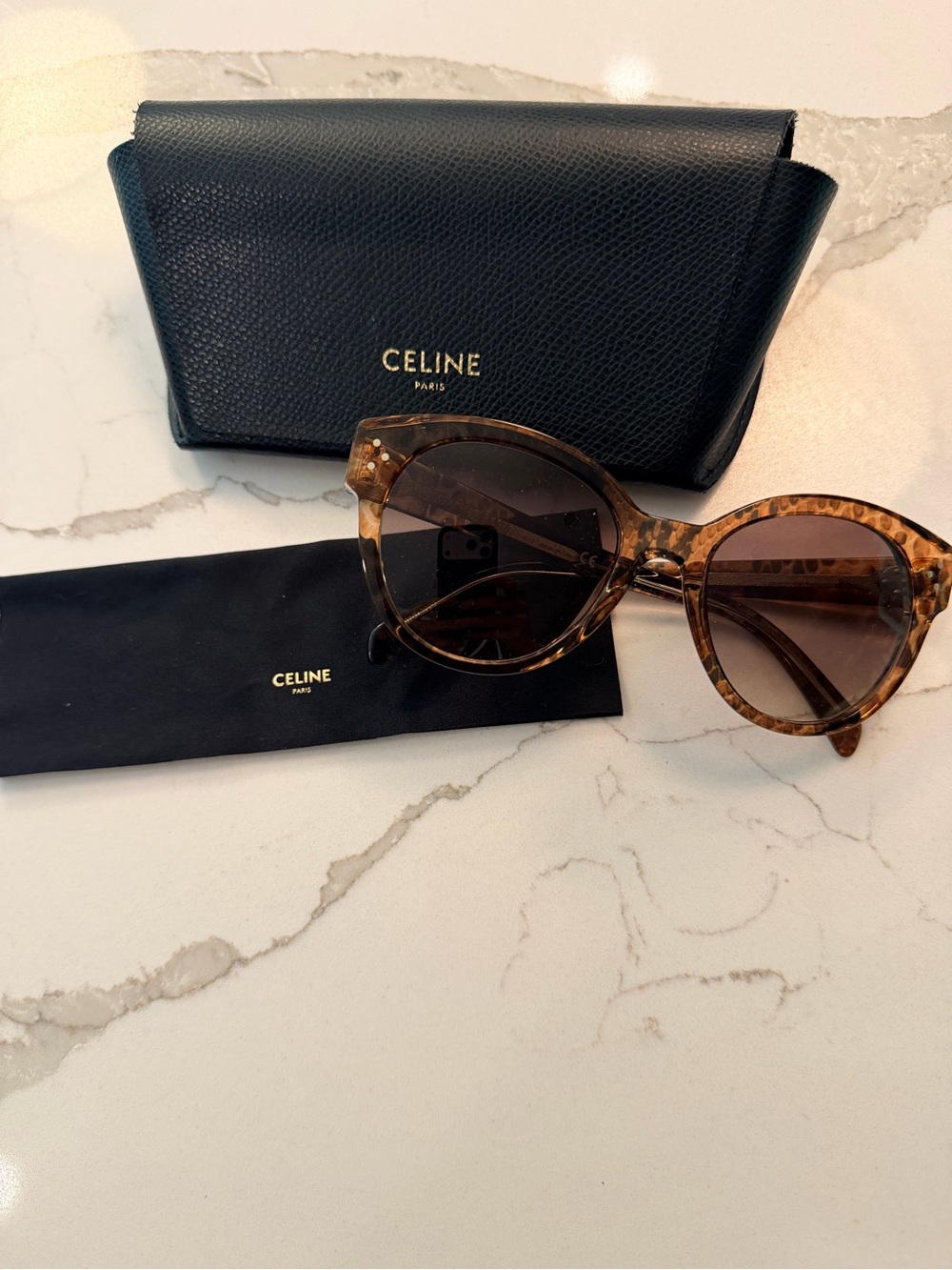 CELINE Women's Tortoiseshell Cat-Eye Sunglasses - Brown - New